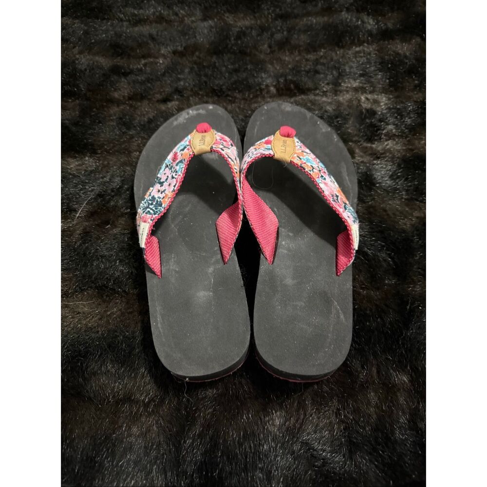 L.L. Bean and Summersalt floral flip flop sandals 8 medium - Picture 3 of 5
